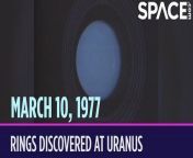 On March 10, 1977, astronomers discovered rings around Uranus! &#60;br/&#62;&#60;br/&#62;Astronomers had long suspected that Uranus has rings, but the actual discovery happened by accident. A team of three astronomers was using NASA&#39;s Kuiper Airborne Observatory to observe the atmosphere of Uranus. They did this during a stellar occultation, which means that a background star was passing behind the planet. Seeing how the light from that star changes when it passed through the atmosphere could yield clues about the composition of Uranus. To their surprise, the star began to flicker before it was even eclipsed by Uranus. The star disappeared and reappeared five times as it passed behind the rings. At first they believed that Uranus had five rings, but more observations have revealed that it actually has 13 rings.