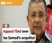 Attorney-General Ahmad Terrirudin Salleh says a notice of appeal was filed at the Court of Appeal registry earlier today.&#60;br/&#62;&#60;br/&#62;&#60;br/&#62;Read More: https://www.freemalaysiatoday.com/category/nation/2024/03/07/prosecution-files-appeal-over-isa-samads-graft-acquittal/ &#60;br/&#62;&#60;br/&#62;Laporan Lanjut: https://www.freemalaysiatoday.com/category/bahasa/tempatan/2024/03/07/pendakwa-fail-rayuan-cabar-pembebasan-isa-samad-kata-peguam-negara/&#60;br/&#62;&#60;br/&#62;&#60;br/&#62;Free Malaysia Today is an independent, bi-lingual news portal with a focus on Malaysian current affairs.&#60;br/&#62;&#60;br/&#62;Subscribe to our channel - http://bit.ly/2Qo08ry&#60;br/&#62;------------------------------------------------------------------------------------------------------------------------------------------------------&#60;br/&#62;Check us out at https://www.freemalaysiatoday.com&#60;br/&#62;Follow FMT on Facebook: https://bit.ly/49JJoo5&#60;br/&#62;Follow FMT on Dailymotion: https://bit.ly/2WGITHM&#60;br/&#62;Follow FMT on X: https://bit.ly/48zARSW &#60;br/&#62;Follow FMT on Instagram: https://bit.ly/48Cq76h&#60;br/&#62;Follow FMT on TikTok : https://bit.ly/3uKuQFp&#60;br/&#62;Follow FMT Berita on TikTok: https://bit.ly/48vpnQG &#60;br/&#62;Follow FMT Telegram - https://bit.ly/42VyzMX&#60;br/&#62;Follow FMT LinkedIn - https://bit.ly/42YytEb&#60;br/&#62;Follow FMT Lifestyle on Instagram: https://bit.ly/42WrsUj&#60;br/&#62;Follow FMT on WhatsApp: https://bit.ly/49GMbxW &#60;br/&#62;------------------------------------------------------------------------------------------------------------------------------------------------------&#60;br/&#62;Download FMT News App:&#60;br/&#62;Google Play – http://bit.ly/2YSuV46&#60;br/&#62;App Store – https://apple.co/2HNH7gZ&#60;br/&#62;Huawei AppGallery - https://bit.ly/2D2OpNP&#60;br/&#62;&#60;br/&#62;#FMTNews #IsaSamad #GraftAcquittal #Prosecution