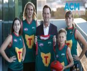 The AFL 19th club will be known as the Tasmania Devils and wear a dark green jumper emblazoned with a yellow map of the island state. The club, which was granted a licence in May to enter the national competition in 2028, unveiled its colours, mascot and inaugural jumper at venues across the state on Monday night, 18th March 2024.