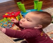 Credit: SWNS / Katy Reger&#60;br/&#62;&#60;br/&#62;A couple were shocked when they found their baby had mastered how to whistle - at just eight months old.&#60;br/&#62;&#60;br/&#62;Katy and Travis Reger, both 33, discovered that that their son Asher Reger could whistle one day at home.&#60;br/&#62;&#60;br/&#62;Asher, who is now nine months old, is their first child so the couple didn&#39;t think much of it and assumed most babies do it.