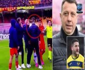 Serie A side Lecce have decided to sack the manager Roberto D’Aversa after he headbutted a rival player on Sunday.&#60;br/&#62;&#60;br/&#62;Following their defeat to Hellas Verona in the league, D&#39;Aversa was seen confronting striker Thomas Henry before appearing to headbutt the forward.&#60;br/&#62;&#60;br/&#62;In a clip that appeared on X, formerly known as Twitter, the manager approached Verona staff and Henry after the match before launching towards the striker. &#60;br/&#62;&#60;br/&#62;Thomas immediately fell to the ground before staff members from both sides and officials quickly tried to break up the confrontation.&#60;br/&#62;&#60;br/&#62;Following the incident, officials sent off both Henry and D&#39;Aversa - but only the latter has been officially dismissed by his club. &#60;br/&#62;&#60;br/&#62;Taking to X, the club wrote: &#39;After the events that occurred at the end of the Lecce - Verona match, US Lecce announces that it has relieved coach D&#39;Aversa of his duties. &#60;br/&#62;&#60;br/&#62;&#39;Thanks go to the coach and his staff for the work done&#39;.&#60;br/&#62;&#60;br/&#62;Verona is yet to make a statement regarding the situation.&#60;br/&#62;&#60;br/&#62;D&#39;Aversa took charge of Lecce back in July but has only led them to 15th in the Serie A table, having won just one of their last 12 league fixtures.&#60;br/&#62;&#60;br/&#62;Verona, meanwhile, sits 13th in the table thanks to the victory over Lecce - with Michael Folorunsho&#39;s 17th-minute strike proving the difference between the sides.&#60;br/&#62;&#60;br/&#62;Lecce will hope that they can turn their form around when they travel to last-placed Salernitana for their next top-flight fixture. &#60;br/&#62;