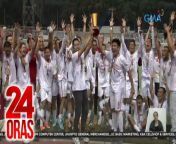 Mainit ang labanan sa kampeonato ng NCAA Season 99 football tournament kung saan nanaig ang husay at dedikasyon ng San Beda Red Booters kontra Benilde Blazers.&#60;br/&#62;&#60;br/&#62;&#60;br/&#62;24 Oras is GMA Network’s flagship newscast, anchored by Mel Tiangco, Vicky Morales and Emil Sumangil. It airs on GMA-7 Mondays to Fridays at 6:30 PM (PHL Time) and on weekends at 5:30 PM. For more videos from 24 Oras, visit http://www.gmanews.tv/24oras.&#60;br/&#62;&#60;br/&#62;#GMAIntegratedNews #KapusoStream&#60;br/&#62;&#60;br/&#62;Breaking news and stories from the Philippines and abroad:&#60;br/&#62;GMA Integrated News Portal: http://www.gmanews.tv&#60;br/&#62;Facebook: http://www.facebook.com/gmanews&#60;br/&#62;TikTok: https://www.tiktok.com/@gmanews&#60;br/&#62;Twitter: http://www.twitter.com/gmanews&#60;br/&#62;Instagram: http://www.instagram.com/gmanews&#60;br/&#62;&#60;br/&#62;GMA Network Kapuso programs on GMA Pinoy TV: https://gmapinoytv.com/subscribe