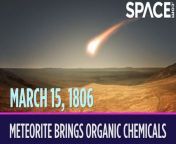 On March 15, 1806, a meteorite fell from the sky near the town of Alais, France. &#60;br/&#62;&#60;br/&#62;Known as the Alais meteorite, this was the first object from space in which scientists discovered organic chemicals. The space rock was classified as a group CI carbonaceous chondrite and is the oldest known meteorite of its kind. Carbonaceous chondrites are extremely rare. They account for less than 5 percent of all meteorites discovered on Earth. Their chemical composition resembles the chemistry of the sun more closely than any other kind of meteorite, so they&#39;re considered the most primitive type of space rock. A Swedish chemist named Jons Jacob Berzelius analyzed a sample of the Alais meteorite and found that it contained water, clay minerals and complex carbon compounds.