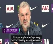 Tottenham boss Ange Postecoglou defended fans who travel from the other side of the world to watch Spurs