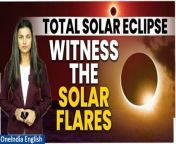 Join us as we delve into the mesmerizing phenomenon of solar flares witnessed during Monday&#39;s total solar eclipse. Discover the significance of these celestial events and the implications they hold for our understanding of the sun&#39;s activity. From captivating footage to expert insights, uncover the secrets behind the cosmic spectacle that left enthusiasts awe-struck. &#60;br/&#62; &#60;br/&#62;#SolarEclipse #SolarEclipse2024 #AprilSolarEclipse #NorthAmerica #Skywatchers #AstronomicalPhenomena #CelestialEvent #SolarEclipseIndia #LunarEclipse #TotalSolarEclipse #Oneindia&#60;br/&#62;~PR.274~ED.194~HT.95~
