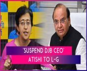 AAP leader and Delhi Water Minister Atishi on Sunday, April 14, wrote a letter to Lieutenant Governor VK Saxena asking him to immediately suspend the CEO of Delhi Jal Board. She called for suspension of Delhi Jal Board&#39;s CEO after a woman was stabbed to death during a fight over filling water in Farsh Bazar area on April 12.&#60;br/&#62;
