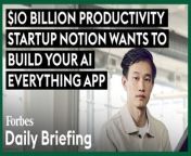 Notion cofounder Ivan Zhao captivated Silicon Valley investors and everyday consumers alike with a sleek productivity app that went so viral its servers crashed. Now it&#39;s going aggressive on AI.&#60;br/&#62;&#60;br/&#62;Read the full story on Forbes: https://www.forbes.com/sites/kenrickcai/2024/04/11/10-billion-productivity-startup-notion-wants-to-build-your-ai-everything-app/?sh=2b0482f66079&#60;br/&#62;&#60;br/&#62;Subscribe to FORBES: https://www.youtube.com/user/Forbes?sub_confirmation=1&#60;br/&#62;&#60;br/&#62;Fuel your success with Forbes. Gain unlimited access to premium journalism, including breaking news, groundbreaking in-depth reported stories, daily digests and more. Plus, members get a front-row seat at members-only events with leading thinkers and doers, access to premium video that can help you get ahead, an ad-light experience, early access to select products including NFT drops and more:&#60;br/&#62;&#60;br/&#62;https://account.forbes.com/membership/?utm_source=youtube&amp;utm_medium=display&amp;utm_campaign=growth_non-sub_paid_subscribe_ytdescript&#60;br/&#62;&#60;br/&#62;Stay Connected&#60;br/&#62;Forbes newsletters: https://newsletters.editorial.forbes.com&#60;br/&#62;Forbes on Facebook: http://fb.com/forbes&#60;br/&#62;Forbes Video on Twitter: http://www.twitter.com/forbes&#60;br/&#62;Forbes Video on Instagram: http://instagram.com/forbes&#60;br/&#62;More From Forbes:http://forbes.com&#60;br/&#62;&#60;br/&#62;Forbes covers the intersection of entrepreneurship, wealth, technology, business and lifestyle with a focus on people and success.