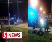 A motorcyclist died early Thursday (April 11) morning while undergoing treatment at Melaka Hospital after reportedly colliding with a police patrol vehicle during an operation against illegal racing on Jalan Gangsa-Kesang Road, Durian Tunggal, on Wednesday (April 10) night.&#60;br/&#62;&#60;br/&#62;Read more at https://tinyurl.com/425fjp8y &#60;br/&#62;&#60;br/&#62;WATCH MORE: https://thestartv.com/c/news&#60;br/&#62;SUBSCRIBE: https://cutt.ly/TheStar&#60;br/&#62;LIKE: https://fb.com/TheStarOnline