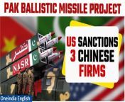 The United States has taken decisive action by imposing sanctions on four entities involved in procuring materials for Pakistan&#39;s ballistic missile project. This move aims to disrupt networks supporting proliferation activities, particularly those related to weapons of mass destruction. Three of the entities are based in China, while one operates out of Belarus. These companies have supplied items relevant to Pakistan&#39;s ballistic missile programs, including its efforts to develop long-range missiles. &#60;br/&#62; &#60;br/&#62;#USsanctions #China #PakistanMissileProgram #BallisticMissiles #Nonproliferation #GlobalSecurity #USChinaRelations #Sanctions #WeaponsProliferation #NationalSecurity&#60;br/&#62;~PR.152~ED.101~GR.123~
