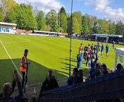 Bury Town players and management complete a lap of appreciation to their supporters after a 6-0 victory against Enfield in final regular season home game from lap com