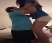 This man attempted to participate in a social media trend by carrying his wife in his arms. The dog seemed unimpressed and bit the man&#39;s crotch, causing him to immediately drop his wife to the floor.&#60;br/&#62;&#60;br/&#62;*The underlying music rights are not available for license. For use of the video with the track(s) contained therein, please contact the music publisher(s) or relevant rightsholder(s).?