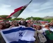 Israelis and Iranians came together in Paris and demonstrated a stunning show of togetherness by chanting \ from tamil village dabble meaning