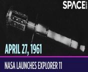 On April 27, 1961, NASA launched Explorer 11, a satellite that contained the first gamma ray telescope to go to space. &#60;br/&#62;&#60;br/&#62;This marked the birth of space-based gamma ray astronomy. Gamma rays are a form of electromagnetic radiation and have the highest energy of any kind of wave in the electromagnetic spectrum. These waves come from things like supernova explosions, supermassive black holes, and even solar flares. Before Explorer 11 launched to look for gamma rays in space, scientists were pretty sure that gamma rays were out there. However, they had to way of detecting these gamma rays, because they get absorbed in Earth&#39;s atmosphere. Explorer 11 detected 22 cosmic gamma rays during its seven-month mission. These rays were coming from all over the place and didn&#39;t seem to point to any particular sources out in space. This observation became the first evidence of a uniform gamma-ray background in the universe.