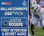 Check out new Dallas Cowboys defensive tackle Justin Rogers in his first interview after being drafted. Then, hear the secret audio of Jerry Jones telling Rogers he&#39;s now a member of America&#39;s Team.