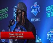 Marvin Harrison Jr.’s reaction after being drafted by Cardinals from dark jr