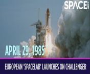 On April 29, 1985, the European Space Agency&#39;s Spacelab launched on the space shuttle Challenger on mission STS-51B. &#60;br/&#62;&#60;br/&#62;This was the second time the Spacelab went to space and the first time it flew in a fully operational configuration. Spacelab pallets had flown to space on three previous shuttle missions, but this was the first time that the entire laboratory was used to conduct research in microgravity. Spacelab provided a platform for five fields of research: astronomy, atmospheric physics, materials science, life science and fluid dynamics. The lab was shaped like a cylinder and measured about 23 feet long, or about the length of a short school bus. The pressurized module was housed in the shuttle&#39;s cargo bay. Seven astronauts, two monkeys and 24 rodents launched with Spacelab during STS-51B. After spending a week doing research in space, they landed safely at Edwards Air Force Base.