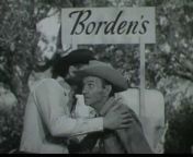 1960s Bordens ice cream Home on the range TV commercial. The actors are from the TV show &#92;