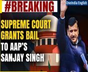 The Supreme Court granted bail to AAP leader Sanjay Singh in the Delhi excise policy case on Tuesday, as the Enforcement Directorate (ED) chose not to contest the bail plea. Confirming no objection to Sanjay Singh&#39;s bail, the ED marked a significant development in the case. Sanjay Singh, thus, becomes the first senior AAP leader to secure regular bail in the money laundering case linked to the defunct liquor policy. Notably, Delhi Chief Minister Arvind Kejriwal, former deputy Manish Sisodia, and former health minister Satyendar Jain remain in judicial custody in connection with the same case. &#60;br/&#62; &#60;br/&#62;#SanjaySingh #SupremeCourt #AAPLeader #DelhiExcisePolicy #BailGranted #LegalUpdate #JudicialDecision #DelhiLaw #LegalNews #JusticePrevails&#60;br/&#62;~PR.152~ED.103~