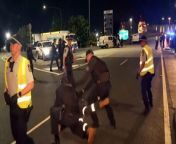 19 people have been charged after a protest against the arrival of an Israeli cargo ship at Port Botany. Officers clashed with demonstrators who were trying to block an access road to the port last night.