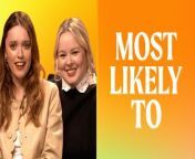 Seize Them! stars Aimee Lou Wood and Nicola Coughlan play Most Likely To with Cosmopolitan UK, where they reveal who is the better cook and who cracks up the most on set.