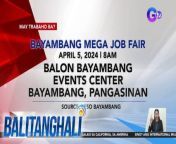 Para sa mga taga-Pangasinan na naghahanap ng trabaho!&#60;br/&#62;&#60;br/&#62;&#60;br/&#62;Balitanghali is the daily noontime newscast of GTV anchored by Raffy Tima and Connie Sison. It airs Mondays to Fridays at 10:30 AM (PHL Time). For more videos from Balitanghali, visit http://www.gmanews.tv/balitanghali.&#60;br/&#62;&#60;br/&#62;#GMAIntegratedNews #KapusoStream&#60;br/&#62;&#60;br/&#62;Breaking news and stories from the Philippines and abroad:&#60;br/&#62;GMA Integrated News Portal: http://www.gmanews.tv&#60;br/&#62;Facebook: http://www.facebook.com/gmanews&#60;br/&#62;TikTok: https://www.tiktok.com/@gmanews&#60;br/&#62;Twitter: http://www.twitter.com/gmanews&#60;br/&#62;Instagram: http://www.instagram.com/gmanews&#60;br/&#62;&#60;br/&#62;GMA Network Kapuso programs on GMA Pinoy TV: https://gmapinoytv.com/subscribe