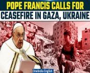 Pope Francis called for a ceasefire between Israel and Hamas in his traditional Easter message delivered following renewed concerns over the health of the 87-year-old pontiff. In the message, delivered in front of tens of thousands gathered at St. Peter’s Square at the Vatican, Francis addressed the conflicts in Europe and the Middle East, condemning war as an “absurdity.” &#60;br/&#62; &#60;br/&#62;#GazaCeasefire #PopeFrancis #PopeFrancisGazaCeasefire #EasterMass #IsraelHamas #RussiaUkraine #WarCrises #PeaceCall #InternationalAppeal #GlobalConflict #HolyWeek&#60;br/&#62;~HT.97~PR.152~ED.103~