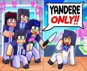 ONE GIRL in an ALL YANDERE Minecraft School! from ckanimation minecraft