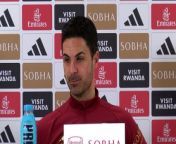 Arsenal boss Mikel Arteta on the challenge of facing Manchester City, his respect for Pep Guardiola and injuries&#60;br/&#62;London, UK